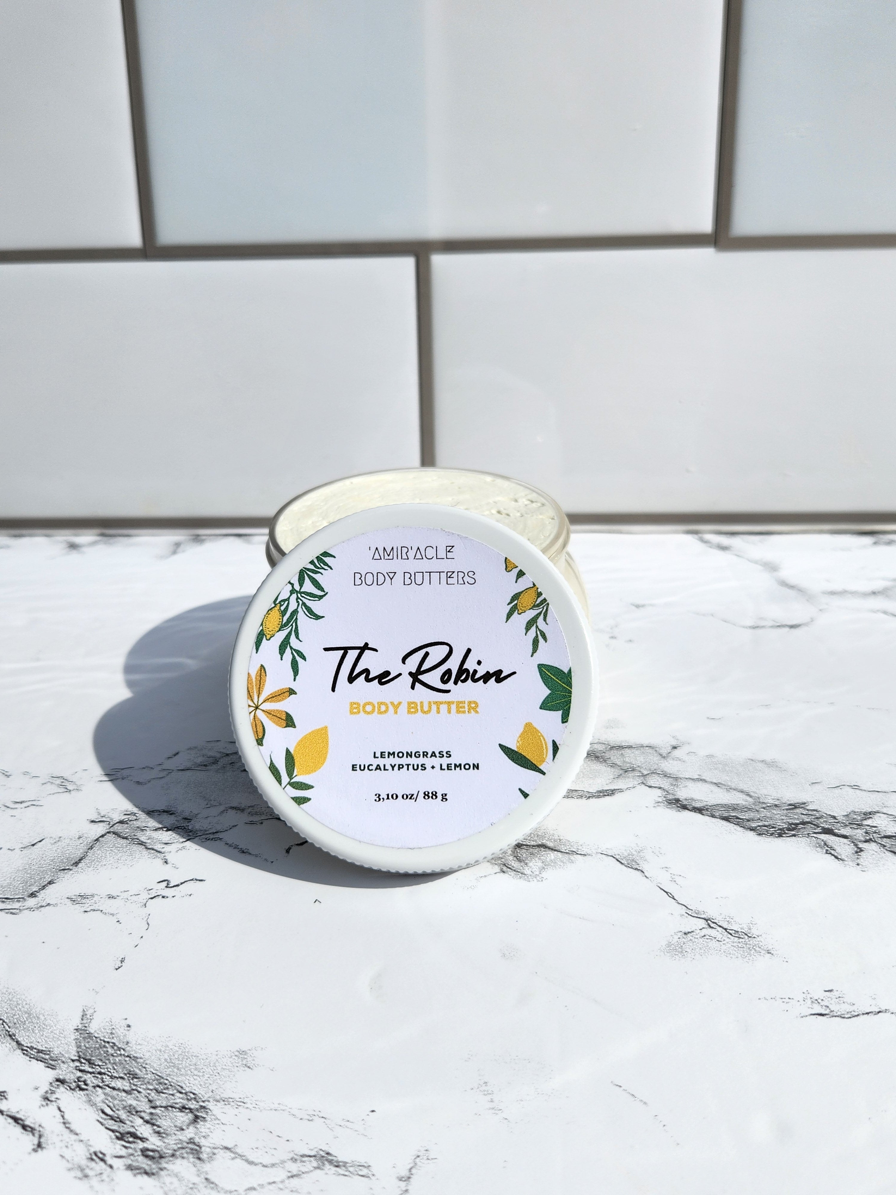 All natural organic body butter with Lemongrass and Eucalyptus essential oil