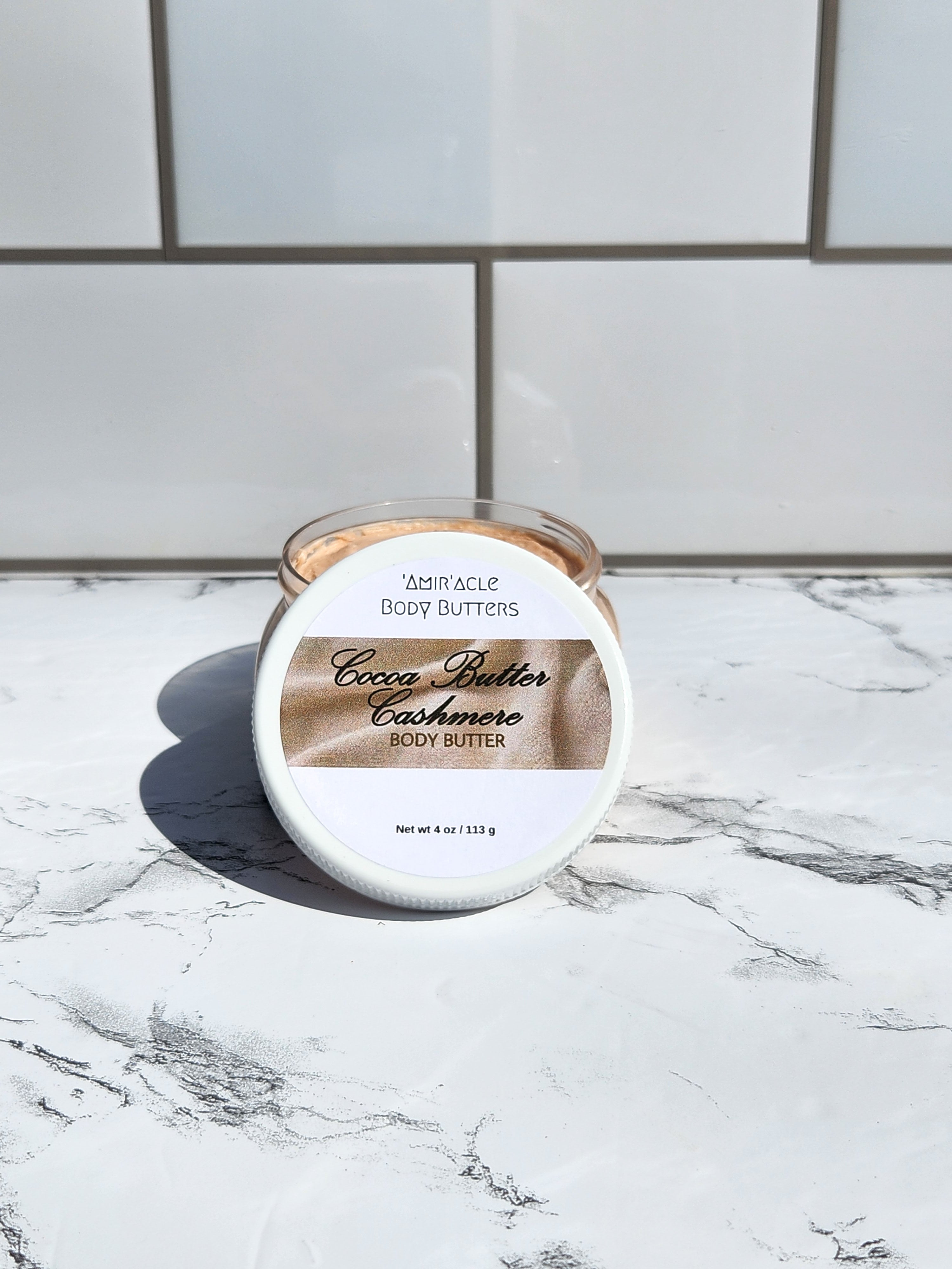 All natural organic Body butter in the scent of Cocoa Butter Cashmere